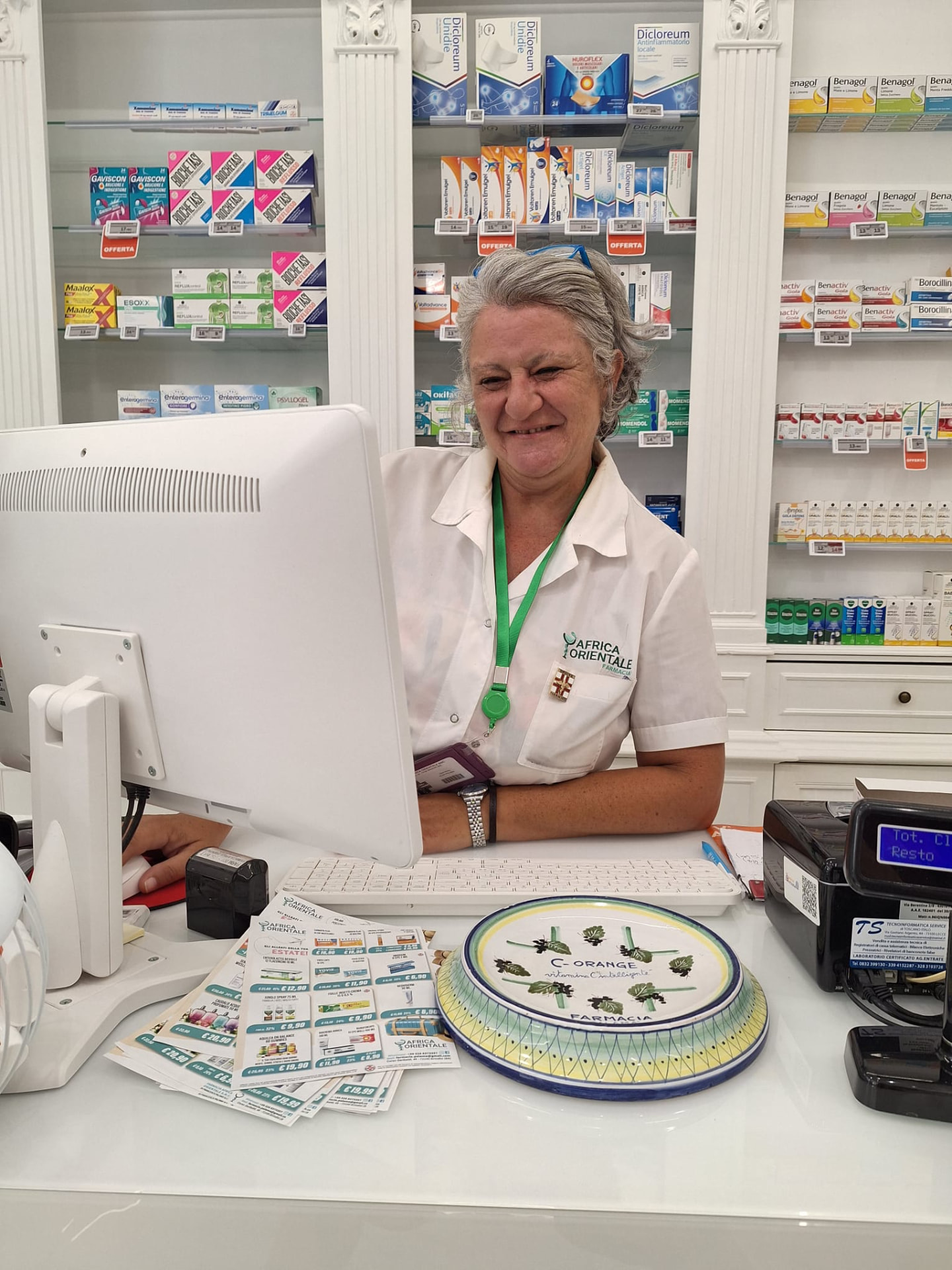 Olga Palamà, farmacista titolare della Farmacia Africa Orientale