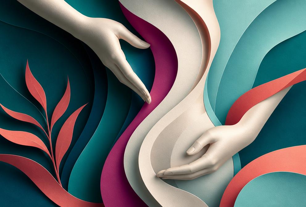 Grafica editoriale dedicata al massaggio rimodellante