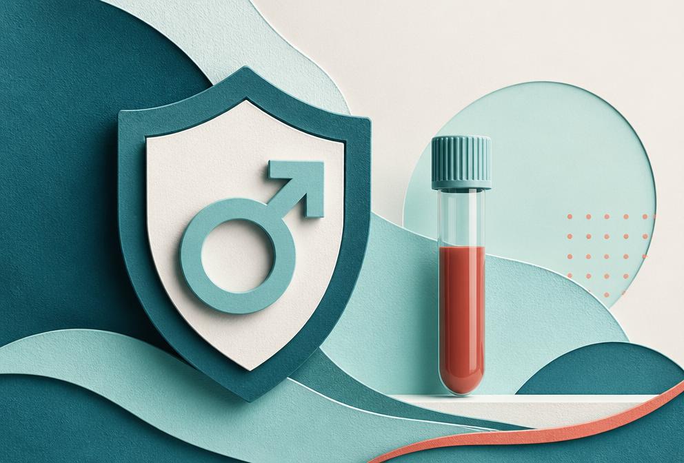Grafica editoriale dedicata al test PSA