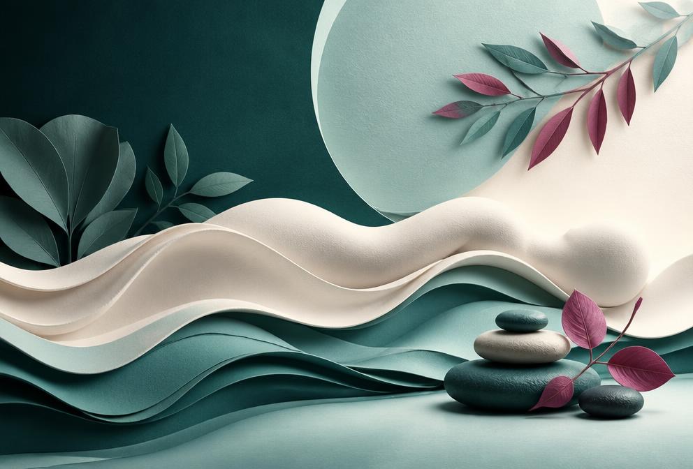 Grafica editoriale dedicata al massaggio relax total body